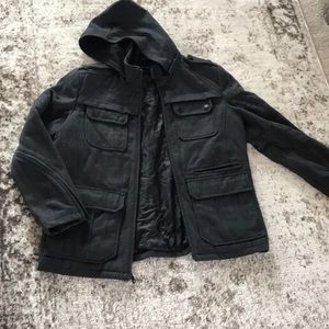 Men’s Black Rivet wool coat